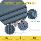 NICETOWN Smoky Blue Curtains 90 inch Length, Sound Reducing Thermal Insulated Grommet Room Darkening Window Treatments for Bedroom/Living Room, 2 Panels, W52 x L90, Smoky Blue