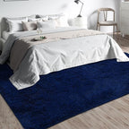 Shag Area Rugs for Bedroom Living Room,5X8 Ultra Soft Fluffy Area Rugs for Dorm, Indoor Carpet Nursery Rugs for Kids Girls Room Home Decor, Navy Blue