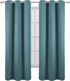 LEMOMO Sea Teal Thermal Blackout Curtains/42 x 84 Inch/Set of 2 Panels Room Darkening Curtains for Bedroom