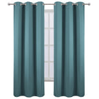 LEMOMO Sea Teal Thermal Blackout Curtains/42 x 95 Inch/Set of 2 Panels Room Darkening Curtains for Bedroom