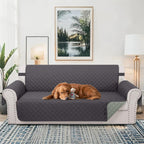Luxshare Home Reversible Oversized Sofa Covers, XL Sofa, Dark Grey/Light Grey
