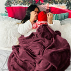 Bedsure GentleSoft Fleece Blanket Twin Size Red - 300GSM Lightweight Plush Fuzzy Cozy Soft Warm Blanket for Bed, Sofa, Couch, Travel, Camping, 60x80 inches