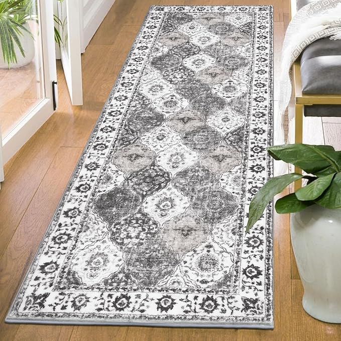 HEBE Hallway Runner Rug 2'x6', Washable Non Slip Kitchen Rug Runner