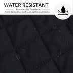 Easy-Going Sectional Couch Covers for Dogs L Shape Sofa Cover Reversible Sofa Slipcover Chaise Lounge Cover Furniture Protector Cover for Pets Dog Cat (42 x 52 inches, Black/Black)