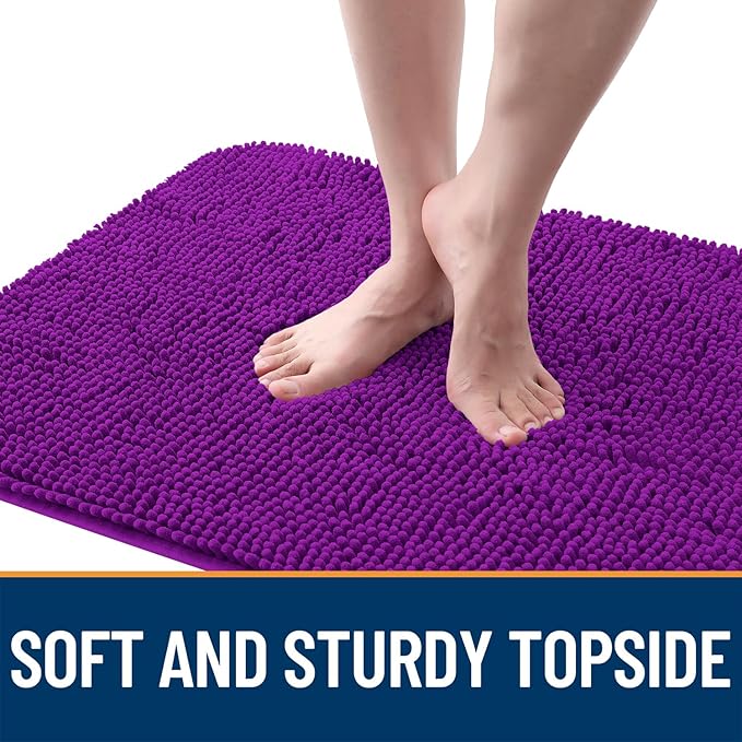 OLANLY Dog Door Mat for Muddy Paws 70x35, Super Absorbent Chenille Mud Mat
