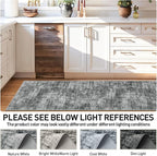 2'6''x8' Runner Rugs Washable Rug: Modern Abstract Living Room Rug Soft Anti-Skid Thin Carpet Indoor Floor Non-Shedding Carpets for Bedroom Dining Room Farmhouse Nursery Home Office - Black