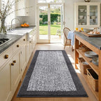 48x32 Large Bathroom Rugs Washable Non Slip, Dark Grey Bath Mat for Bathroom Floor Tub, Soft Absorbent Quick Dry Mats for Shower, Bathtub,Home Decor