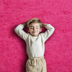 4x6 Area Rugs for Bedroom, Hot Pink Soft Fluffy Shag Bedside Rugs
