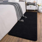 AROGAN 2x8 Runner Rug for Hallway, Long Runner Rugs Non Slip, Black