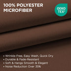 Joydeco Blackout Curtains 95 Inch Length 2 Panels Set, Thermal Insulated Long Curtains& Drapes 2 Burg, Room Darkening Grommet Drapes for Living Room Bedroom Window (W52 x L95 Inch, Brown)