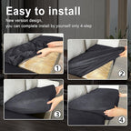 Leather Look Couch Cushion Covers Sofa Seat Slipcovers Sets Couches Furniture Protector for Sectional Armchair Loveseat Pets Kids Stretch Spandex Fabric (2 Cushion Loveseat, Dark Grey)