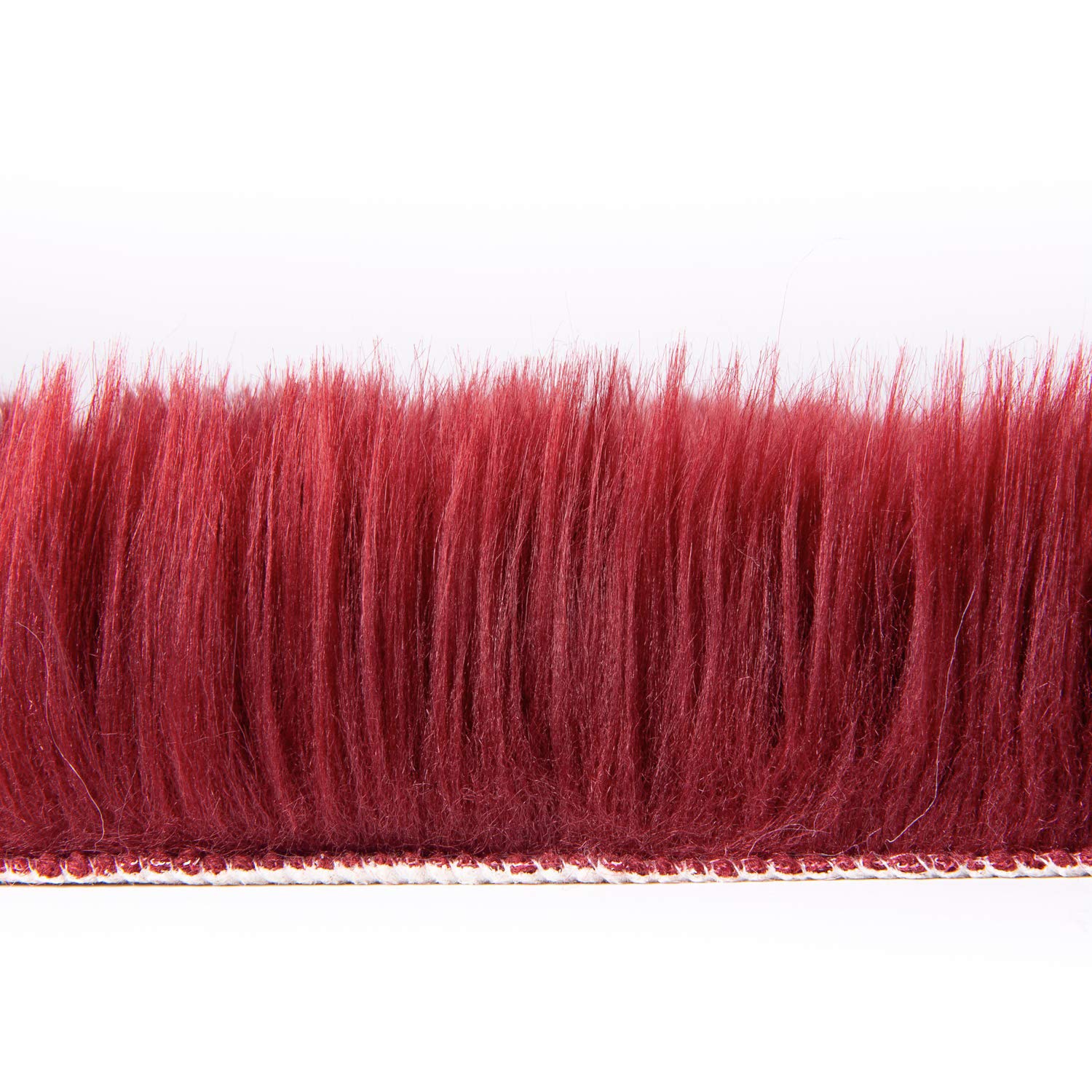 Ashler faux fur rug, Fluffy Shaggy Area Rug Ultra Soft 2 x 3 Feet Sheepskin Fur Rug, Deep Red Fuzzy Rug Machine Washable Shag Rug, Nursery Decor Throw Rugs for Bedroom, kids room, Living Room