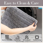 MDSASFD Velvet Couch Cover, Washable Sectional Sofa Cover, Anti Slip Sofa Slipcovers for 3 Cushion Couch Sofa L Shaped Recliner, Furniture Protector Covers for Pets Kids(Dark Grey, Only 1 PCS)