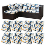 8 Piece Outdoor Cushion Covers, Patio Sofa Cushion Covers, Stretch Fit