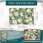 Front Door Mat Outside Entrance - 2x3 Spring Non-Slip Washable Doormat Indoor Outdoor Entrance Sage Green Beige Floral Rug Small Throw Rugs for Entryway Bedroom Kitchen Front Porch Decor