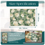 Othilic Front Door Mat Outside Entrance - 2x3 Sage Green Floral Entry Rug