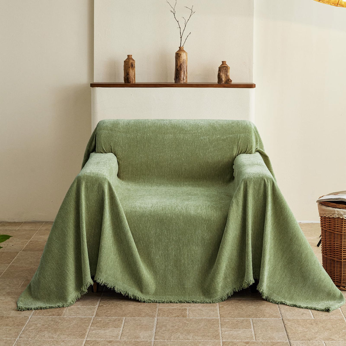 KaviKon Couch Cover for Sofa, Boho Sofa Covers Washable 3 Cushion for Dogs