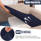 Patio Stretch Cushion Covers, Chair Cushion Covers& Sofa Replacement Slipcovers for Patio Furniture Cushion Covers, Washable Reusable Furniture Protector (4, Navy)