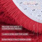 OLANLY 6x9 Machine Washable Large Area Rugs for Living Room, Bedroom, Soft Fluffy Shaggy Bedside Rug, Indoor Floor Carpet for Kids Girls and Boys, Dorms, Nursery, Home Decor Aesthetic, Red