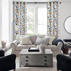 Topfinel White Pretty Pioneer Woman Blackout Curtains 63 Inches Length 2 Panels, Aesthetic Retro Botanical Floral Hummingbird Printed Soundproof Grommet Drapery Treatment for Nursery Kid Classroom