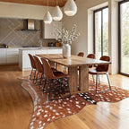 AROGAN Premium Deer Print Rug 5.2x6.2 Feet, Machine Washable Faux Fur Rug, Non-Slip Animal Print Hide Deer Skin Area Rug for Bedroom Living Room Home Decor