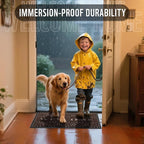 Yimobra Welcome Mat Outdoor Indoor, All-Season Waterproof Front Door Mat Outside Entrance, All-Weather Heavy Duty Non-Slip Doormat, Low Profile Porch Patio Entrance Mats, 60x36, Brown