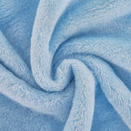Light Blue Fleece Plush Throw Blanket 50"x60"for Couch Fuzzy Cozy Flannel
