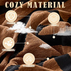 HANDONTIME Boho Geometric Couch Covers for Sofa Pet Friendly Brown and Black Sofa Covers Washable Chenille Couch Blanket Cover for 3 4 Cushion Couches Pet Protector Furniture Cover Soft, 71" X 134"