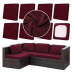DREAHOTEXTIL 8Pcs Outdoor Cushion Covers, Elastic Patio Cushion Covers