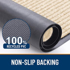 OLANLY Front Door Mat Indoor Outdoor Entrance, 2-Pack 47 x 23 Inch, Waterproof Heavy Duty Doormat, Fade Resistant, Low Profile, Easy Clean Patio Porch Welcome Floor Mats for Entry, Beige