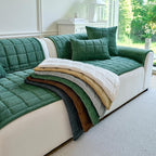 Couch Covers for Dogs Washable, Non Slip Couch Covers for Loveseat Sofa Pet Friendly, Soft Fuzzy Sofa Covers for Pet, Dog Couch Cover Furniture Protector(1PC,Green,27.6"x94.5")
