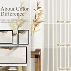 Cream Linen Curtains 125 Inches Long for Living Room Extra Long Back Tab Curtains Neutral Farmhouse Light Filtering Semi Sheer Linen Drapes Ceiling to Floor for Large Window 2 Panels Set 52x125