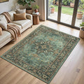 Lofus 3x5 Green Area Rugs for Bedroom Living Room, Vintage Boho Carpet