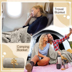 4 Pack Fleece Throw Blankets 50x60 Inches - 270 GSM Ultra Soft Plush Flannel for Bed Couch Sofa, Lightweight Warm 3D Waffle Texture, No Shedding No Pilling All Season Throw (Light Beige)