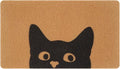 UINI Door Mat Outdoor Indoor Welcome Mats, Cute Cat Front Doormat, Non Slip Durable Entrance Rugs for Front Door, Inside Outside Entry, Porch, Resist Dirt, 17" x 30", Easy to Clean