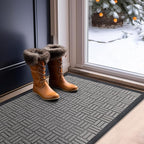 Mibao Front Door Mat, Heavy Duty Durable Welcome Mat for Outdoor Indoor, Dirt Trapper Waterproof Super Absorbent Door Mat for Entryway Outside Patio Porch, 61.5" x 36", Light Grey