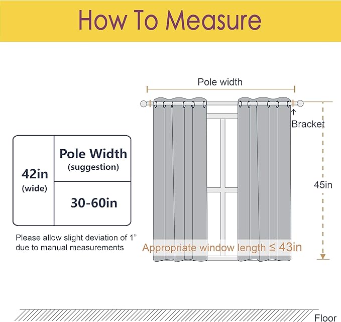 NICETOWN Sleek Blackout Curtains 45 inches Length for Small Windows, Noise Reducing and Block Draft Panels for Door Doorway Laundry Office Luxury Decor Theme (2 Panels, Gold Brown, W42 x L45 -Inch)