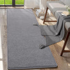 AROGAN Shag Runner Rug for Hallways, 2x6 Feet Washable Rugs with Memory Foam for Bedroom, Entryway Indoor Fluffy Throw Rug for Bedside Living Room Kids Girls Nursery Dorm Room Decor, Grey