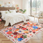 Babovid Blush Area Rug 6x9 for Living Room Bedroom