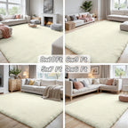 4x6 Fluffy Shag Area Rugs for Living Room Bedroom: Soft Carpet Cream White