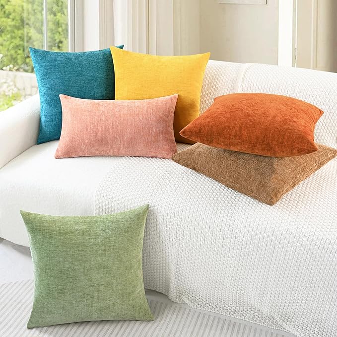 CaliTime Decorative Couch Throw Pillow Covers 26 X 16 Inches Apricot Brown