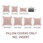 Fancy Homi 2 Packs Blush Pink Decorative Throw Pillow Covers 18x18 Inch for Living Room Couch Bed, Rustic Farmhouse Boho Home Decor, Soft Corss Corduroy Patchwork Textured Square Cushion Case 45x45 cm