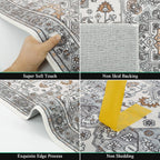 HEBE Hallway Runner Rug 2'x8', Washable Non Slip Kitchen Rug Runner