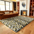 Ophanie Leopard Rugs for Living Room Bedroom, Fluffy Soft Fuzzy Cheetah Print Area Rug, Plush Shaggy Bedside Floor 5x8 Furry Carpet for Kids Baby Teen Dorm Nursery Home Decor Aesthetic