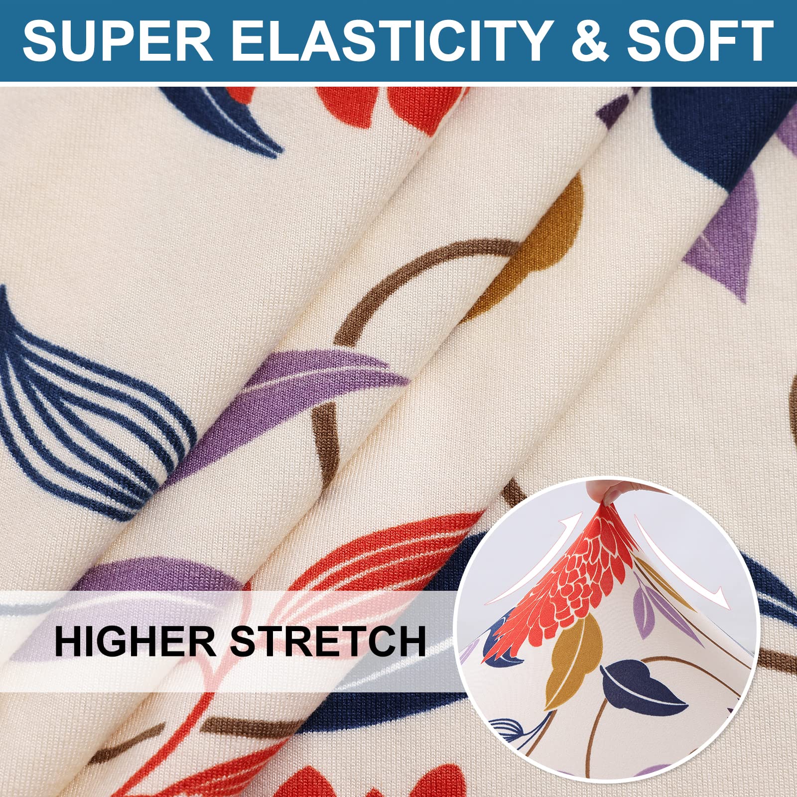 Smiry Printed Couch Cushion Covers, Stretch Couch Covers for Sofa
