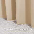 NICETOWN Bedroom Curtains Room Darkening Draperies - Biscotti Beige Room Darkening Drapes/Panels for Bedroom, Grommet Top 2-Pack, 52 x 63 inches Long, Thermal Insulated, Privacy Assured