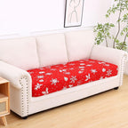 hyha Printed Couch Cushion Covers, Floral Sofa Covers Washable for 3 Cushion Couch, Stretch Pattern Outdoor Cushion Covers for Patio Furniture with Elastic Bottom(Large, Snowflake Bell)