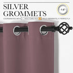 NICETOWN Bedroom Curtain Panels Blackout Draperies, 1 Pair, 29 by 40 inches, Dry Rose, Thermal Insulated Solid Grommet Blackout Curtains/Drapes for Small Window