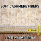 2'6''x8' Runner Rugs Washable Rug: Modern Abstract Living Room Rug Soft Anti-Skid Thin Carpet Indoor Floor Non-Shedding Carpets for Bedroom Dining Room Farmhouse Nursery Home Office - Beige