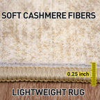2'6''x8' Runner Rugs Washable Rug: Modern Abstract Hallway Beige Carpet